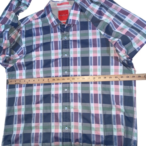 Tommy Bahama 100% Cotton Island Modern Fit Plaid Button Down Shirt - Men’s XL - Picture 2 of 11